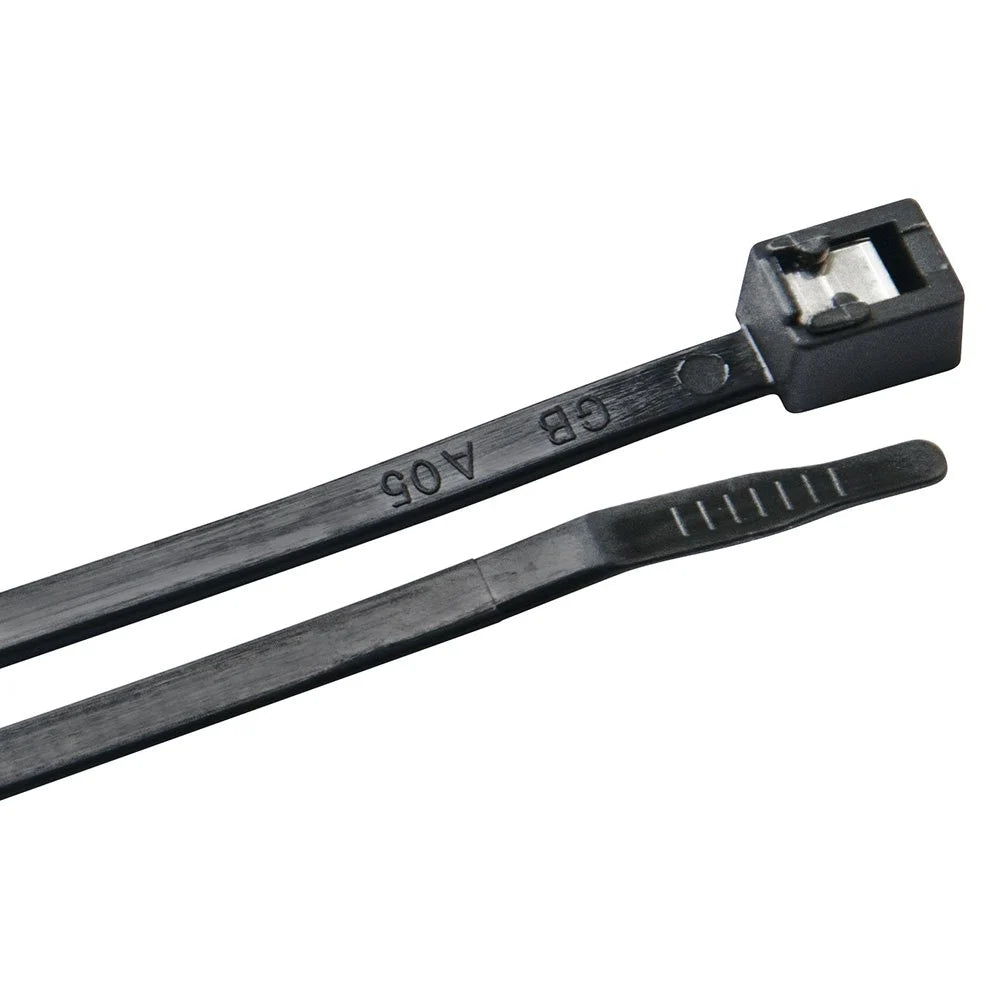 Ancor® 199284 - 14" x 50 lb Nylon Black UV Resistant Self-Cutting Cable Ties