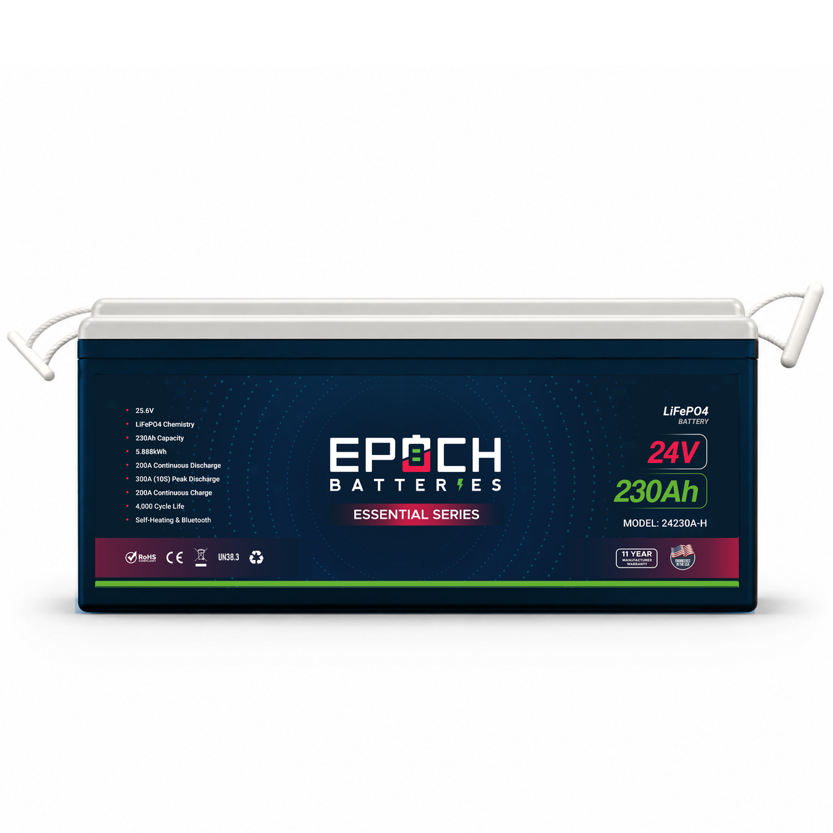 24V 230Ah Essential Series LiFePO4 Battery (5.89kWh)