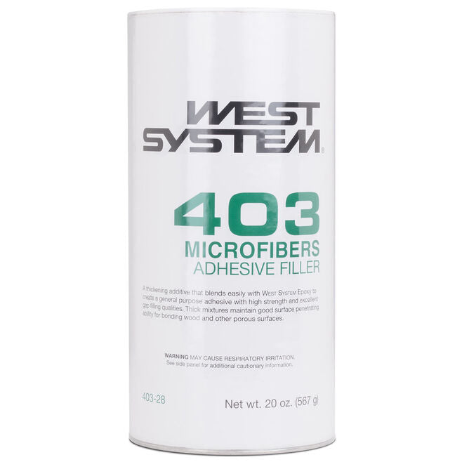 WEST SYSTEM #403 Microfibers Adhesive Filler, 20 oz. Model # 382911 Mfg # 403-28