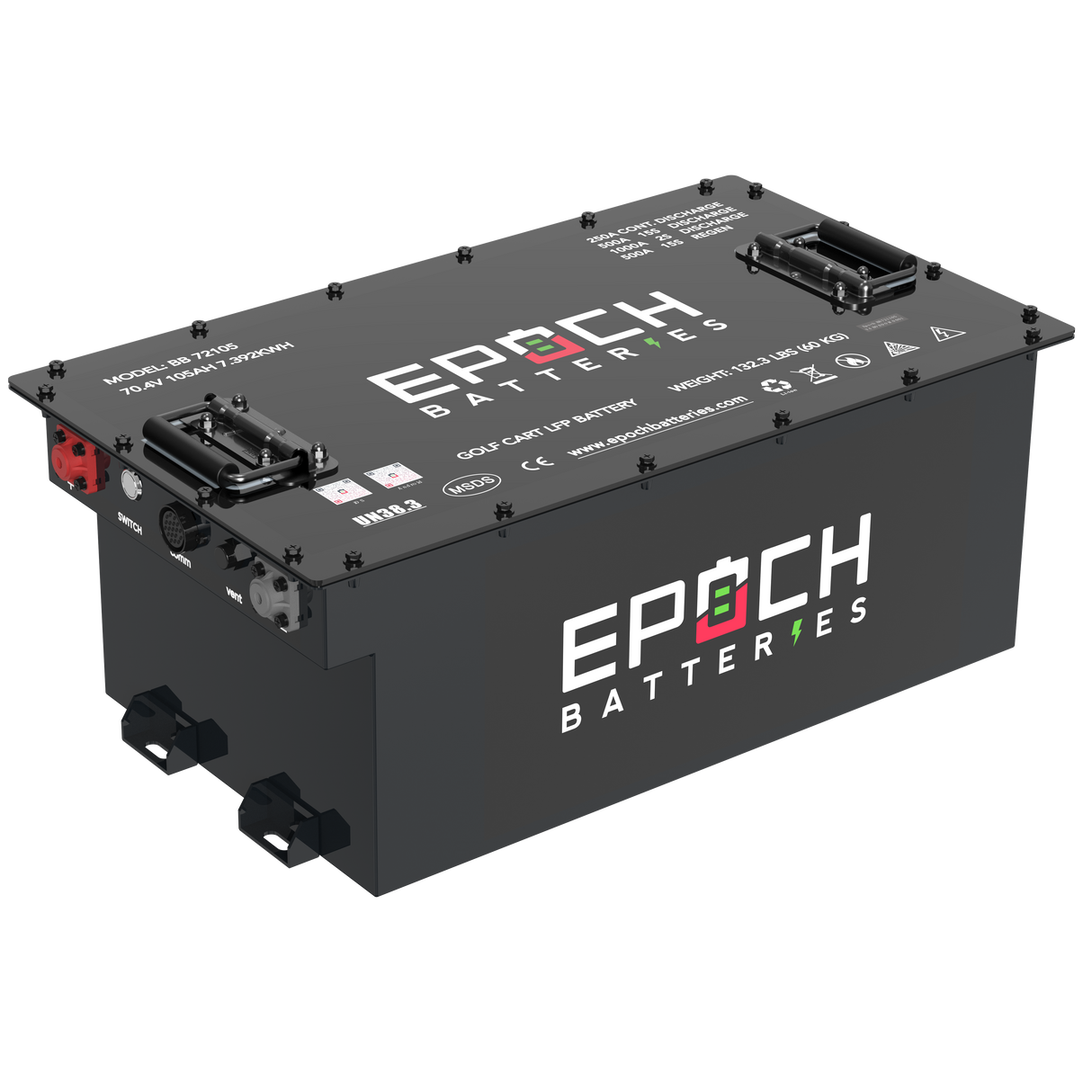70.4V (72V) 105ah Golf Cart Battery Complete Kit - Lithium (LiFePO4) — image 3