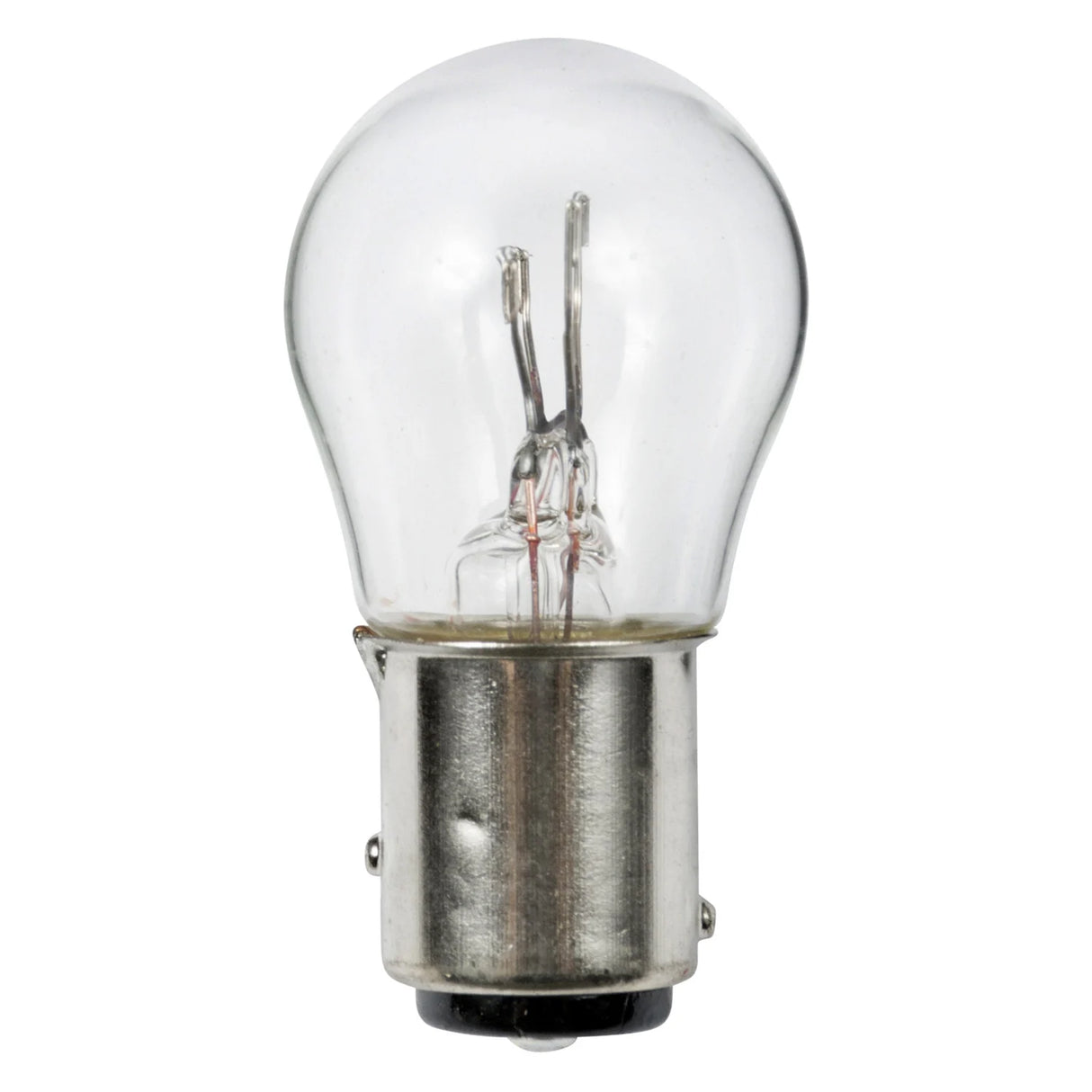 Ancor® 521157 - 12V DC 27/8W White S8 BAY15S Base Incandescent Light Bulb, 2 Pack