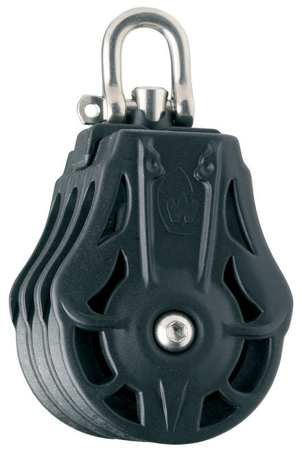 Triple plain bearing block - Sheave 55 - Swivel head