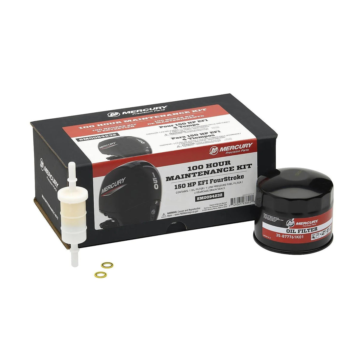 Mercury 8M0094232 100-hour maintenance kit for 150HP FourStroke EFI