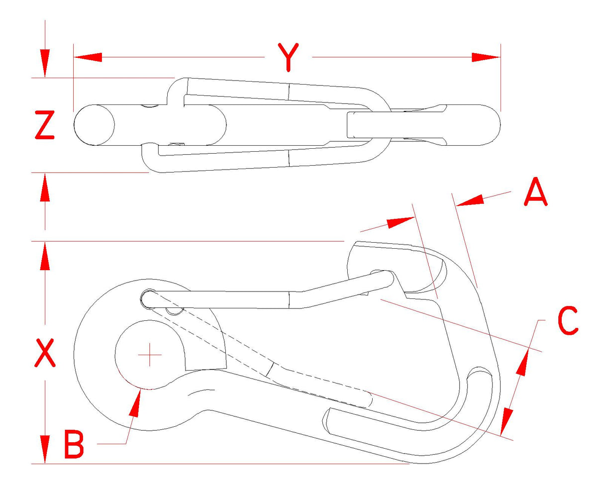 Asymmetrical Wire Lever Harness Clip 5/16