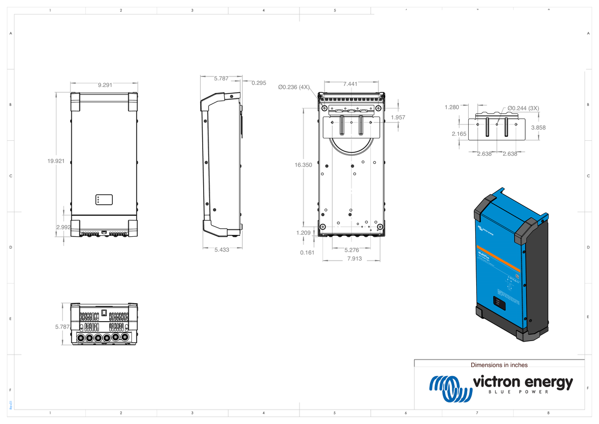 Victron Energy PMP122200102 MultiPlus 12/2000/80-50 120V VE.Bus (UL 458)