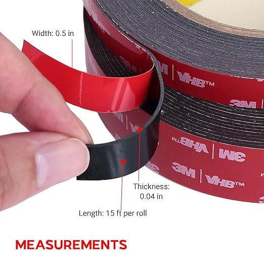 Black 3M Heavy Duty Double Sided Tape Mounting Tape