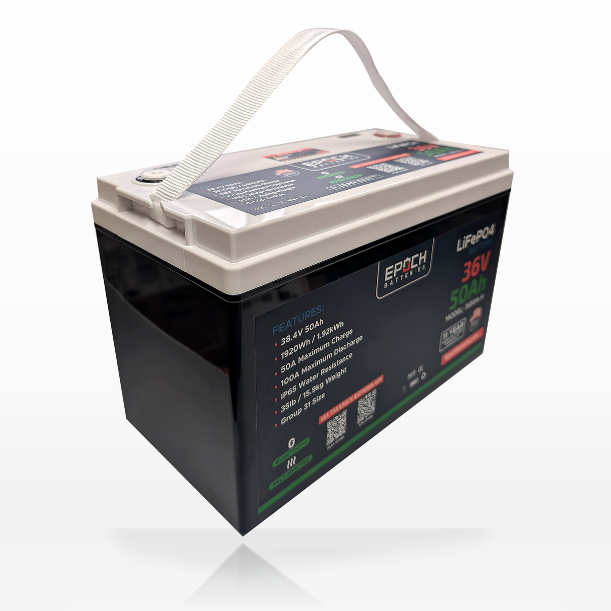 36V 50Ah Essential Series LiFePO4 Battery (1.92kWh) — image 3