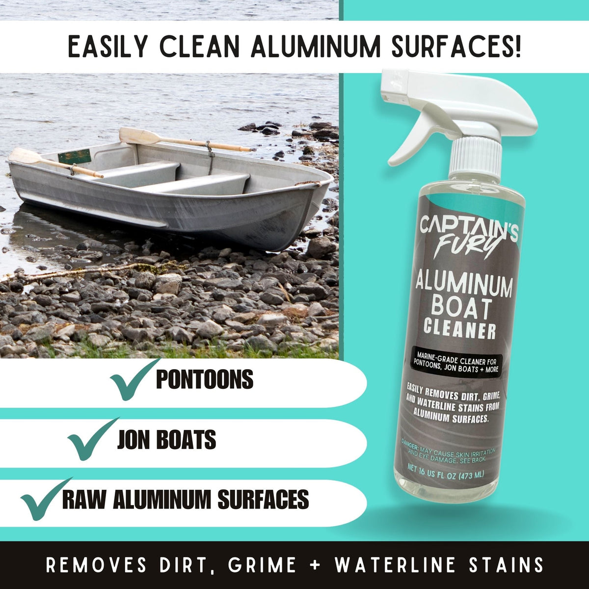 Aluminum cleaner features