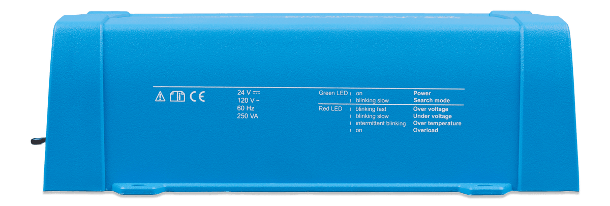 Victron Phoenix Inverter 24/250 120V VE Direct NEMA GFCI UL458 - side