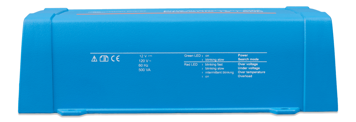 Victron Inverter 12/500 120V VE.Direct NEMA GFCI (UL 458) - side