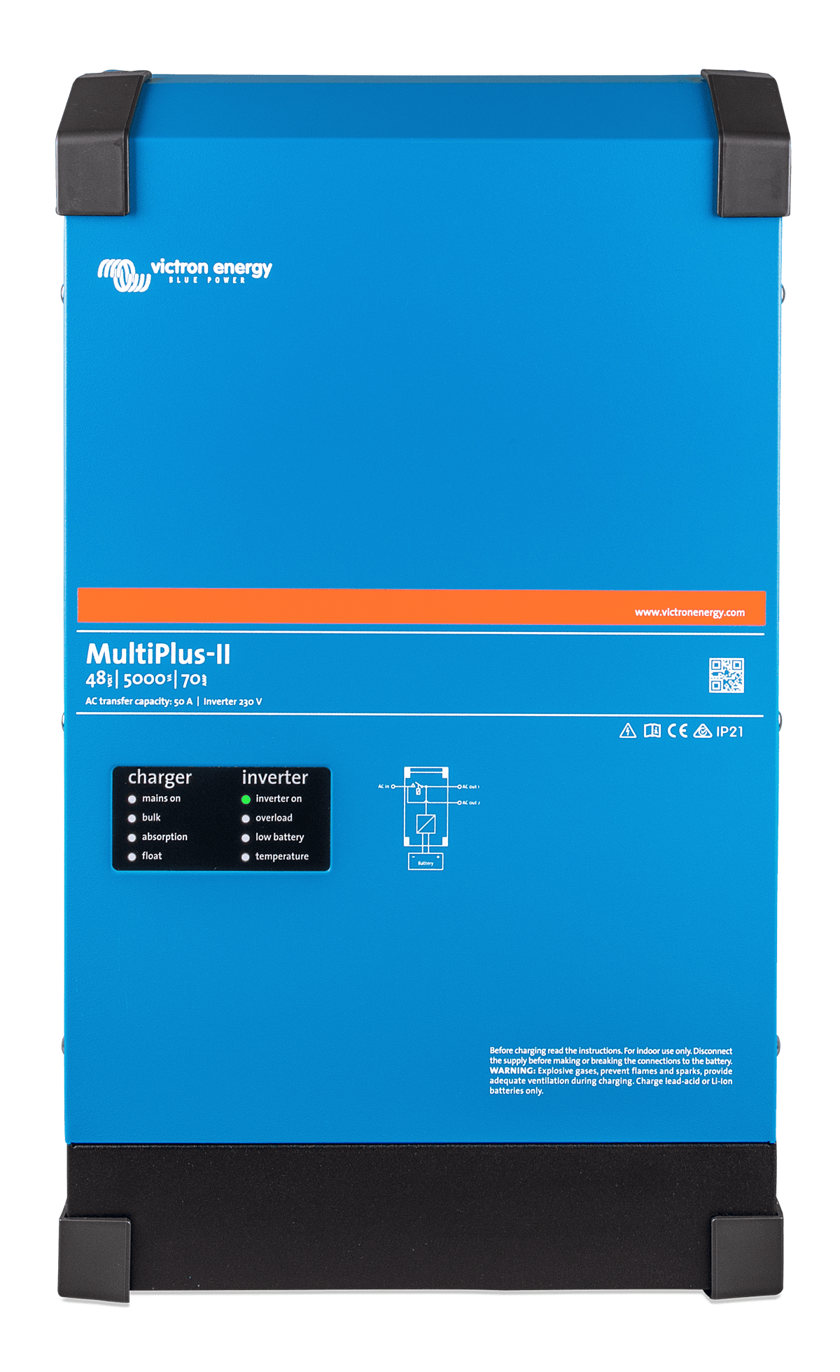 Victron MultiPlus-II 48/5000/70-95 120V (UL 1741 & 458) - front
