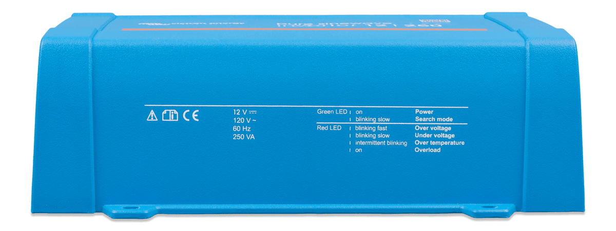 Victron Inverter 12/250 120V VE.Direct NEMA GFCI (UL 458) - side