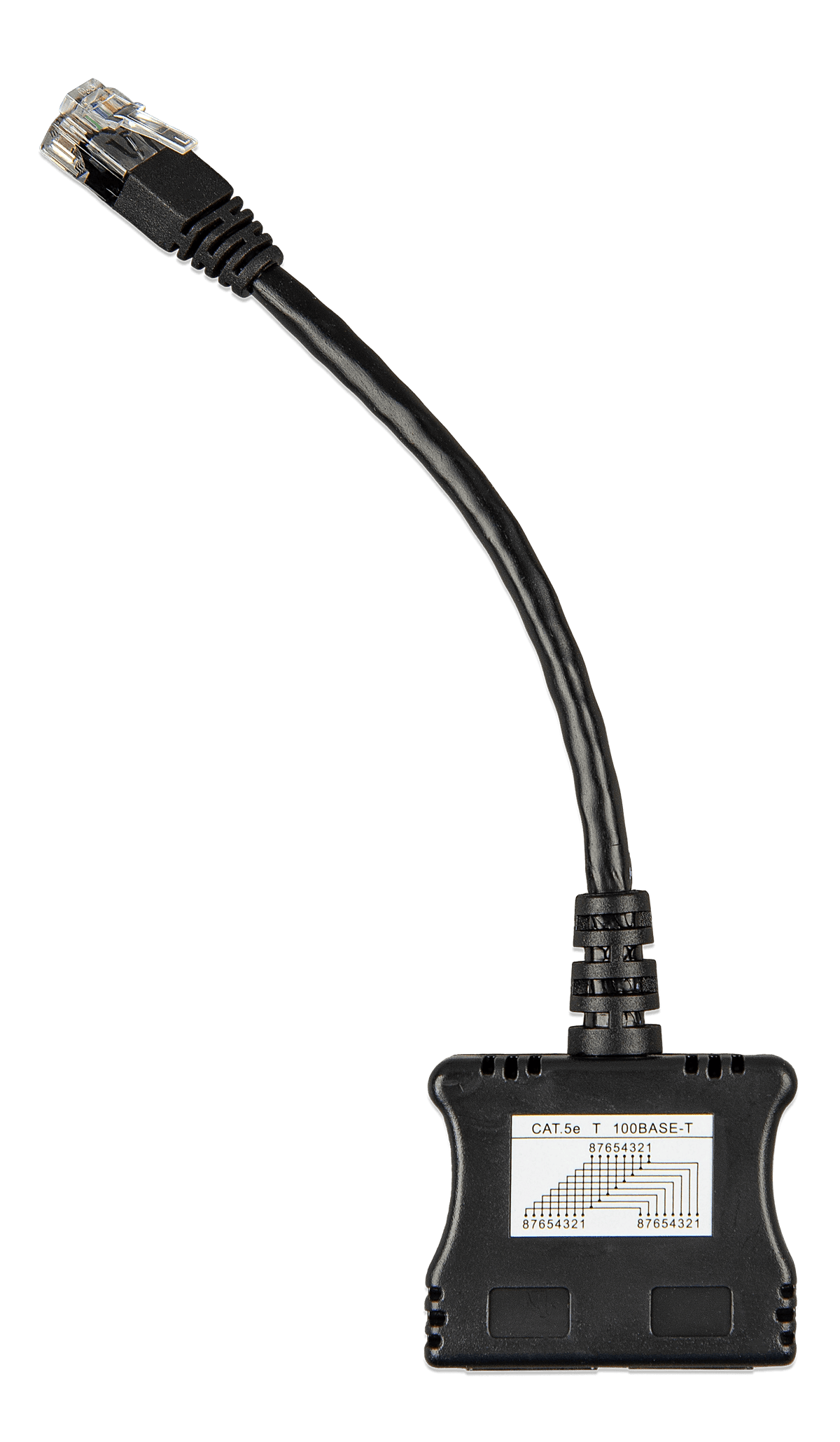 Victron RJ45-splitter 1xRJ45 male/15cm cable/2xRJ45 female - front