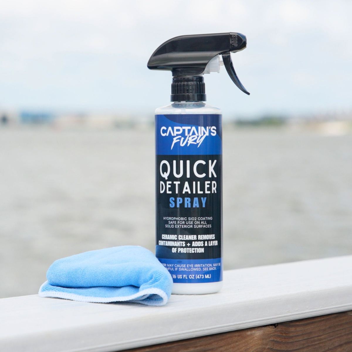 Quick Detailer on boat dock