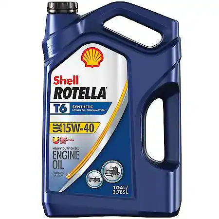 Shell Rotella T6 Motor Oil 15W40 Heavy Duty Diesel 1 gal