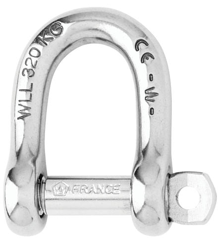 Self-locking D shackle - Dia 5 mm -01202