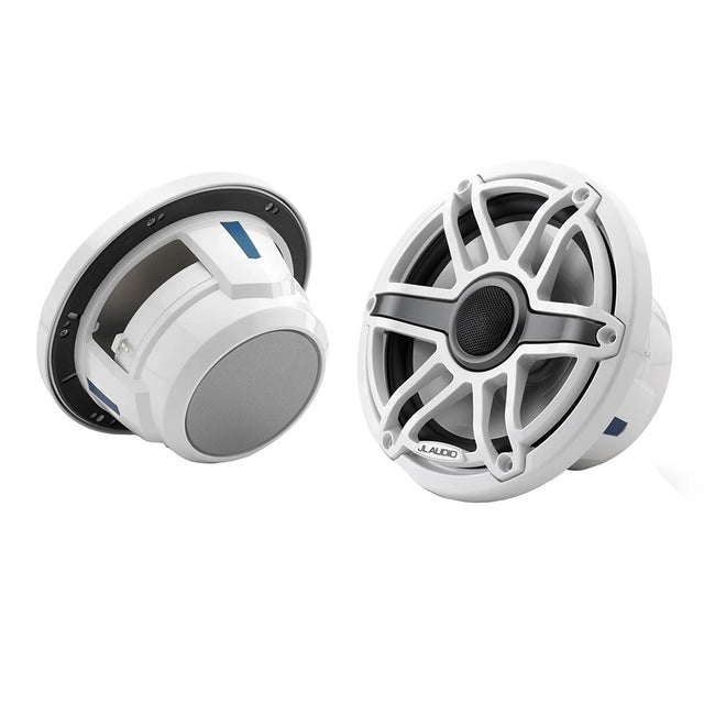 JL Audio M6-770X-S-GwGw 7.7" Marine Coaxial Speakers - Gloss White Sport Grille (Pair)