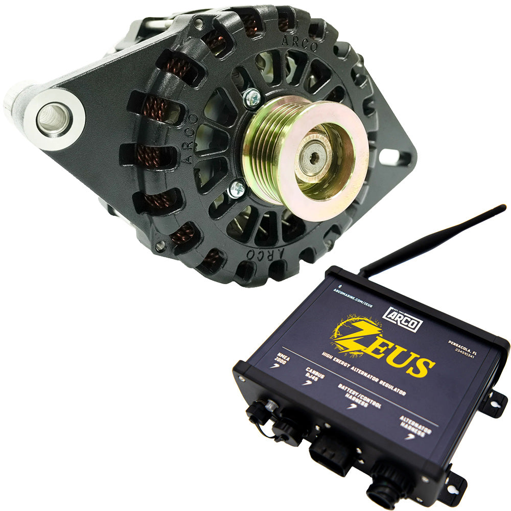 ARCO Zeus 24V 7kW 1"-2" Single Foot Alternator w/Isolated Ground & Zeus High-Energy Alternator Regulator [4505-AZ1000]