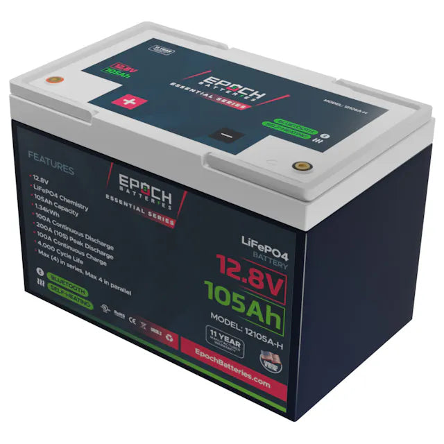 12V 105Ah - Group 24 - Heated & Bluetooth LiFePO4 Battery