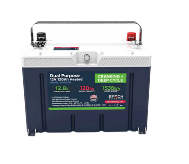 12V 120Ah - Group 27 - Cranking & Deep Cycle Lithium Battery (Dual Purpose)