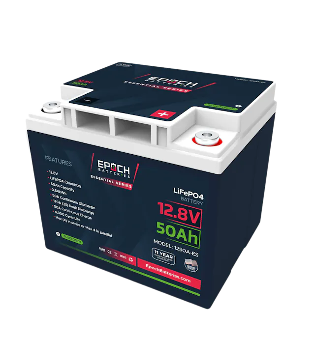 12V 50Ah | Bluetooth | LiFePO4 Battery - Epoch Essentials