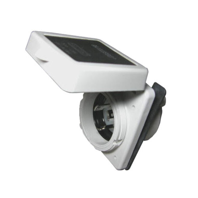 Inlet, 30A 125V, Square, White