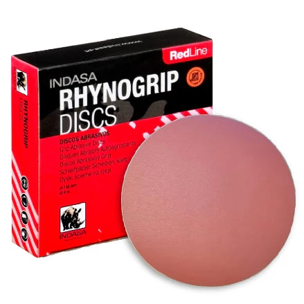 INDASA 6" RHYNOGRIP REDLINE SOLID SANDING DISCS 620-60
