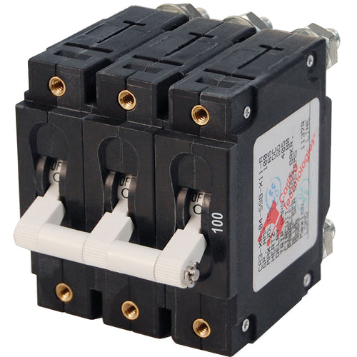 Blue Sea 7290 C-Series Triple Pole Circuit Breaker - 100A [7290]