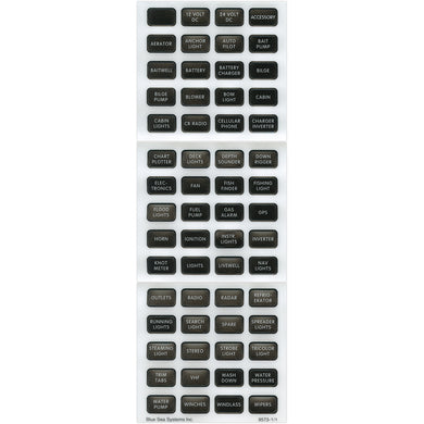 Blue Sea 8214 Black Small Format Label Kit - 60 Labels [8214]