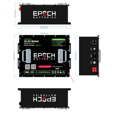 48V 65Ah Golf Cart Battery Complete Kit - Lithium (LiFePO4) — image 4