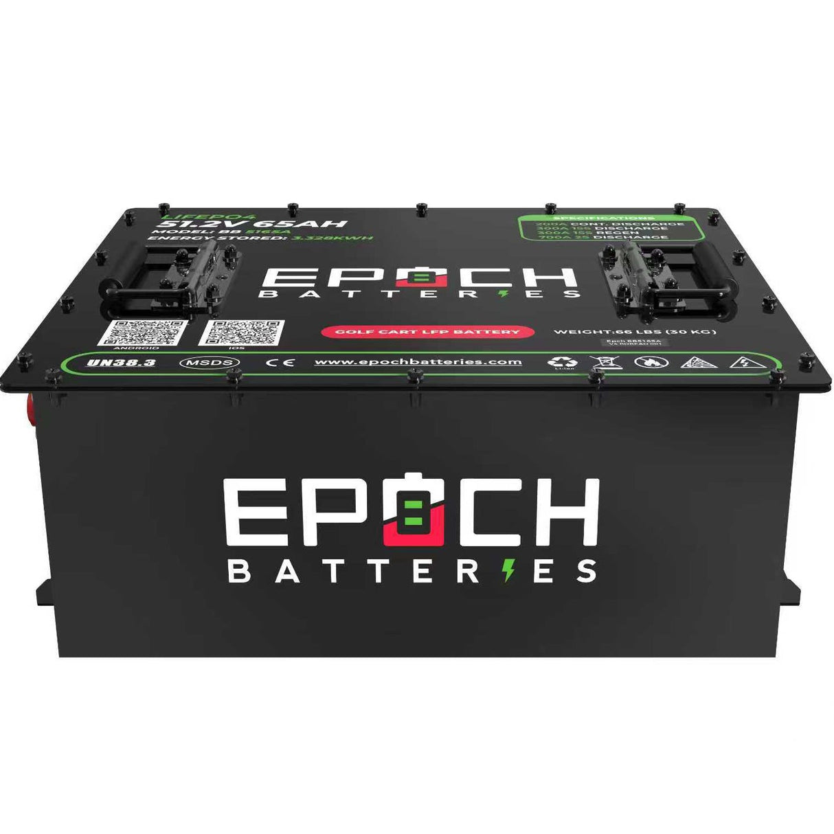 48V 65Ah Golf Cart Battery Complete Kit - Lithium (LiFePO4)