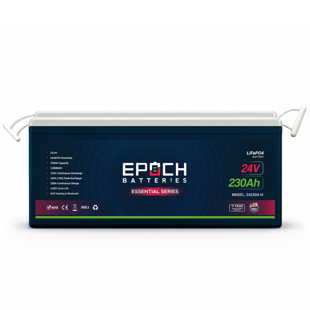 24V 230Ah Essential Series LiFePO4 Battery (5.89kWh)