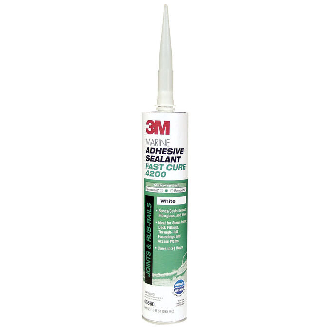 3M 4200 Fast Cure Polyurethane/Adhesive Sealant, White Model # 593154 Mfg # 6560
