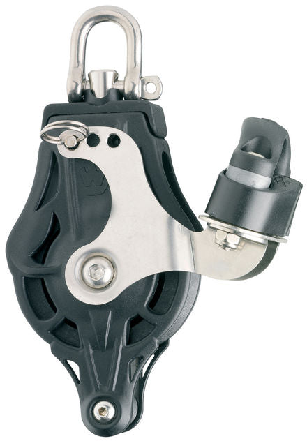 Single plain bearing block - Sheave 35 - Swivel head becket & cam - 62108