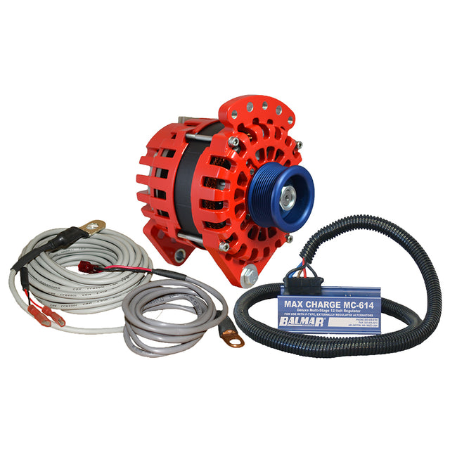 Balmar Alternator 3.15" Dual Foot Saddle J10 Serpentine Pulley Regulator & Temp Sensor - 170A Kit - 12V [XT-DF-170-J10-KIT]