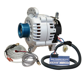 Balmar Alternator 120 AMP Kit 120V 3.15" Dual Foot Saddle J10 Pulley Regulator & Temp Sensor [60-YP-MC-120-J10]