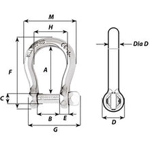 Wichard Self-Locking Bow Shackle - Diameter 4mm - 5/32" [1241W]