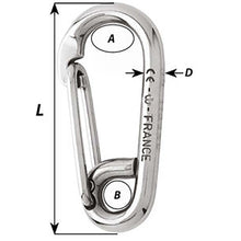 Wichard Symmetric Carbine Hook - Length 60mm - 1/4" [2313W]
