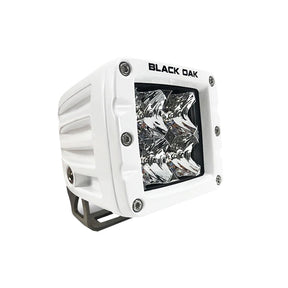 Black Oak 2FM-POD10CR 2" marine LED pod light, white housing