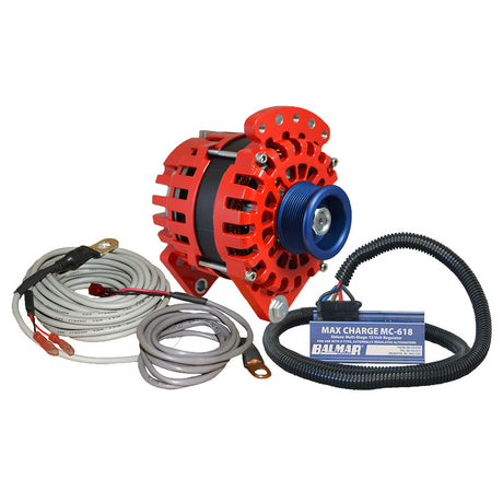 Balmar Alternator 170 AMP Kit 12V 3.15" Dual Foot Saddle J10 Pulley Regulator & Temp Sensor [XT-CR-170-J10-KIT]
