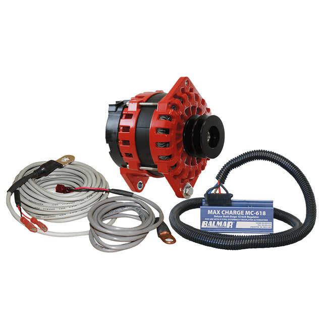 Balmar Alternator 250 AMP Kit 12V 3.15" Dual Foot Saddle Dual Vee Pulley Regulator & Temp Sensor [XT-DF-250-DV-KIT]