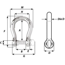 Wichard Not Self-Locking Bow Shackle - 16mm Diameter - 5/8" [1247W]