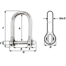 Wichard Self-Locking Large Opening Shackle - 8mm Diameter - 5/16" [1264W]