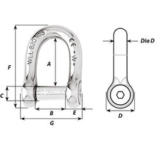 Wichard Self-Locking Allen Head Pin D Shackle - 10mm Diameter - 13/32" [1305W]