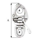Wichard HR Quick Release Snap Shackle With Swivel Eye - 80mm Length - 3-5/32" [2674W]