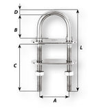 Wichard U-Bolt Pad Eye - 4mm Diameter - 5/32"  [6511W]