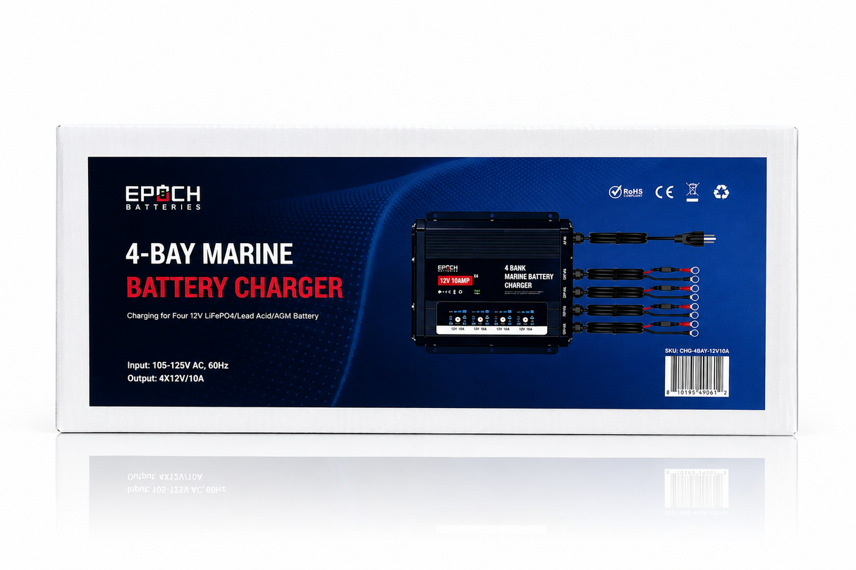 4-Bank 12V Marine Battery Charger | 10A Per Bank — image 5