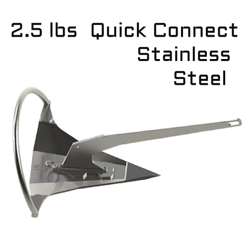 2.5 lbs Stainless Steel Mantus Dinghy Anchor