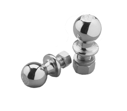 Fulton 1-7/8" Chrome Trailer Hitch Ball, 1" x 2-1/8" Shank, 2,000 lb