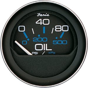 Faria Coral 2" Oil Pressure Gauge, 0-80 PSI [F13002]